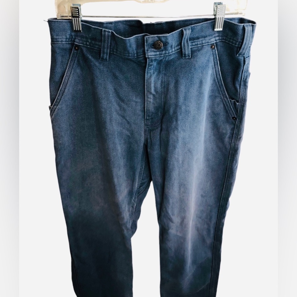 VTG 90s Y2K Patagonia Utility Workwear Pants L Blue Mens Straight 32 Waist jeans - Picture 5 of 13